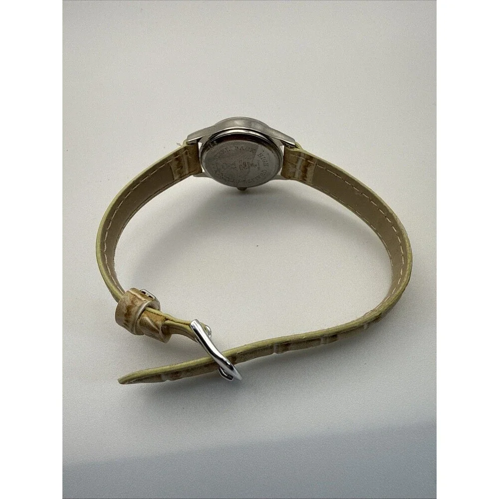 Citron Watch Ladies Tan Leather 2 Piece Band Quartz Working New Battery